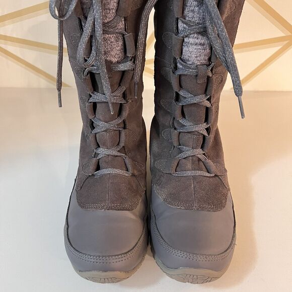 The North Face Nuptse Purna A0Z3 Insulated Waterproof Boots Gray US 9.5 - Picture 3 of 13